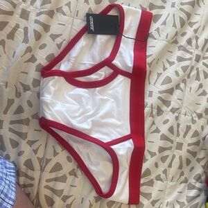 Men's Red and White Briefs